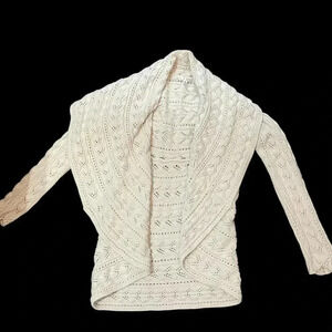 CAbi Circle Oatmeal Sweater Cardigan Size Medium